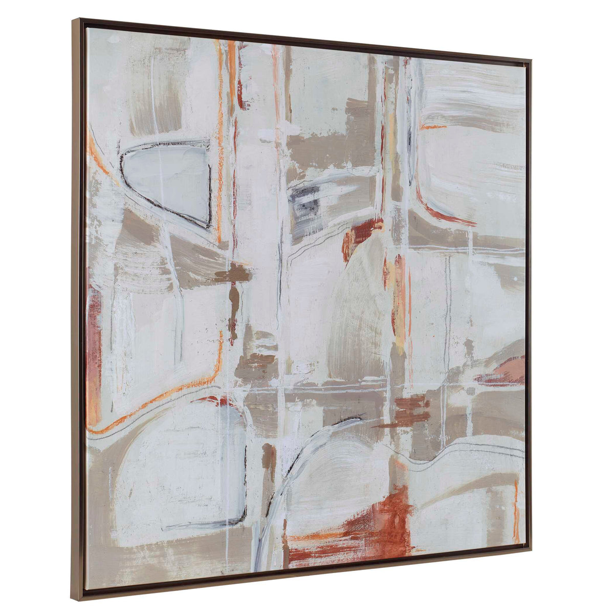 Neutral Nirvana Multicolor Abstract Canvas Art - Ornate Home