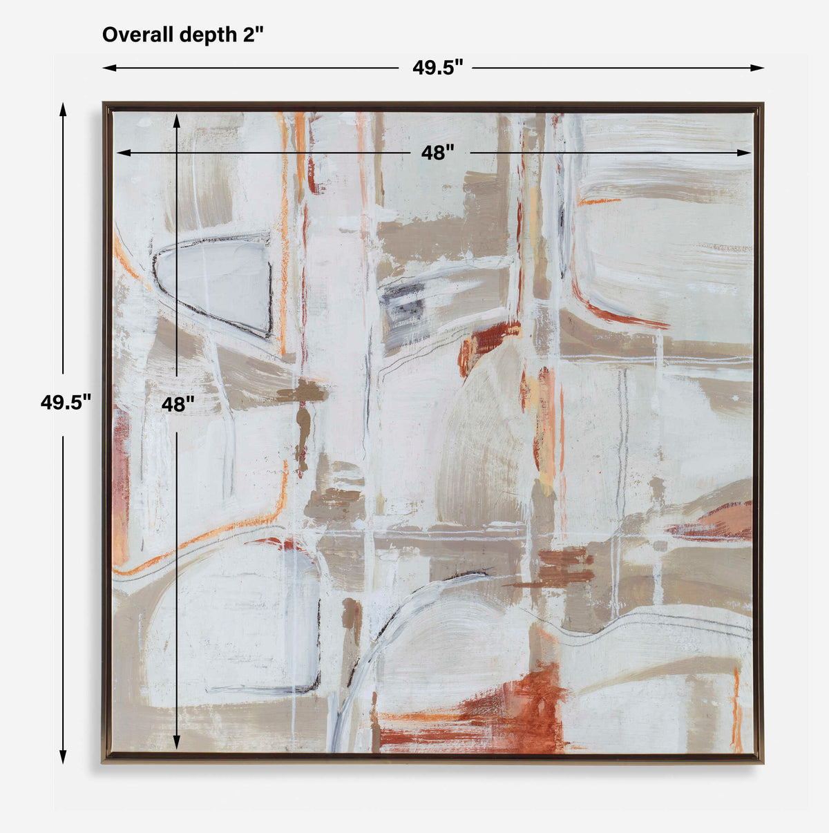 Neutral Nirvana Multicolor Abstract Canvas Art - Ornate Home