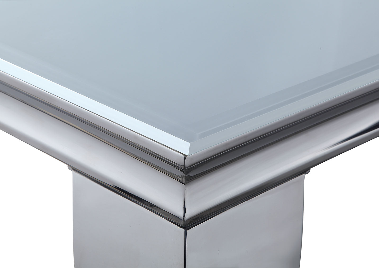 Neuveville White/Chrome 7 Pc. Dining Room Set - Ornate Home