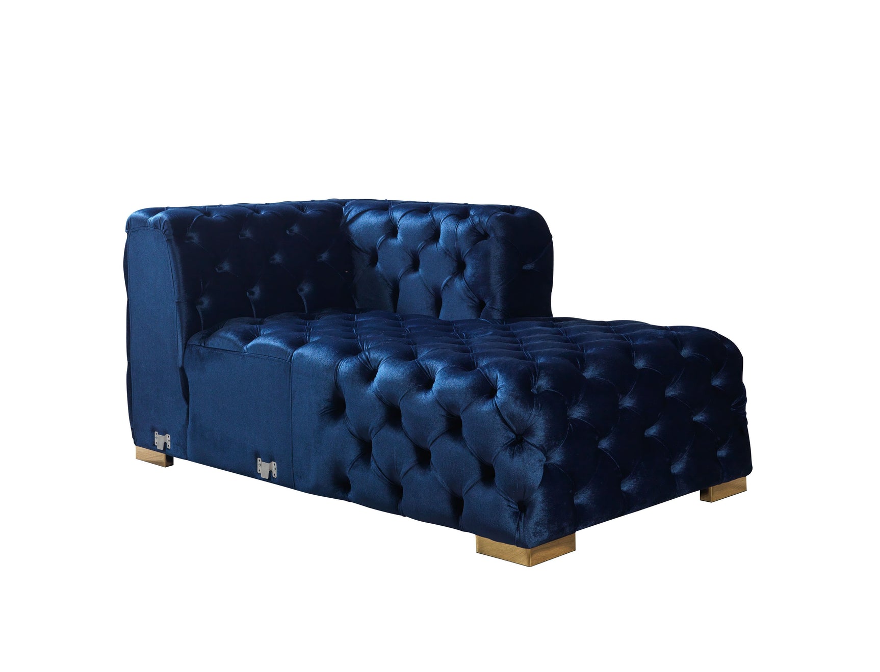 Neva Blue Velvet Double Chaise Sectional - Ornate Home
