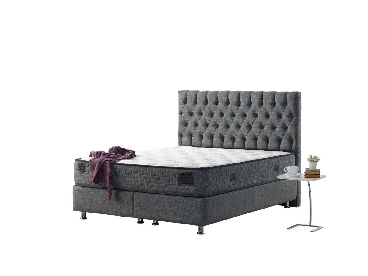 Nevada Grey Storage Bed With Headboard - Ornate Home
