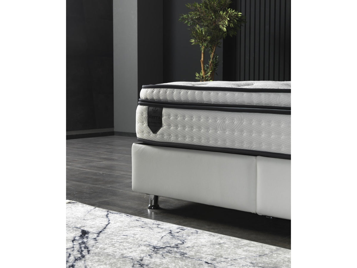 Nevada White Storage Bed With Headboard - Ornate Home