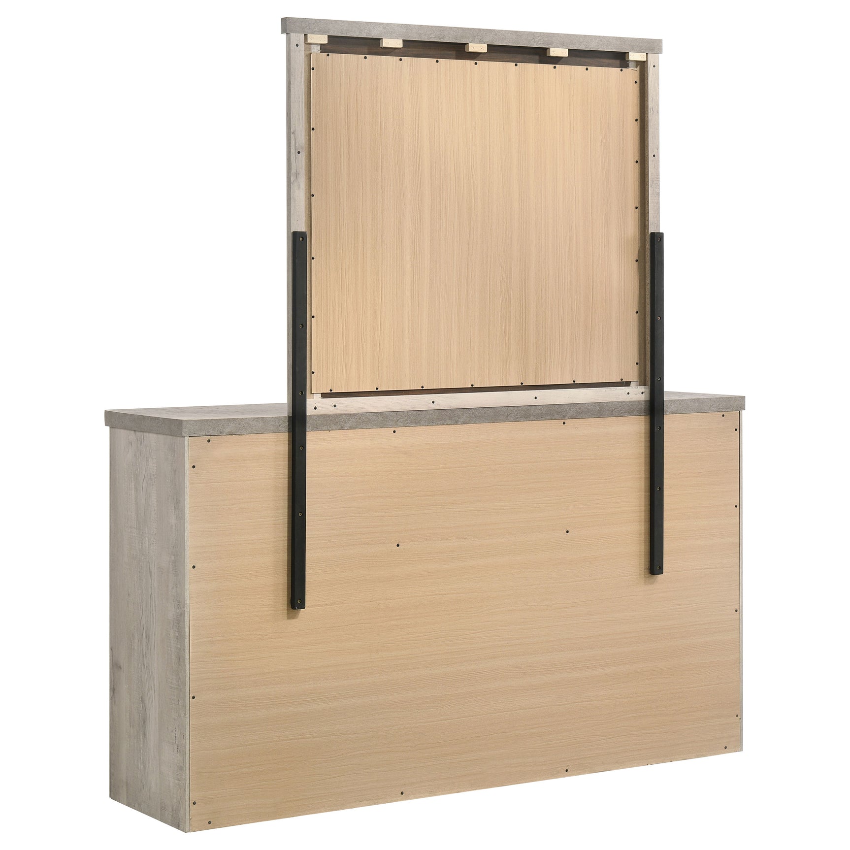 Nevado Grey / Weathered Taupe Dresser With Mirror - Ornate Home
