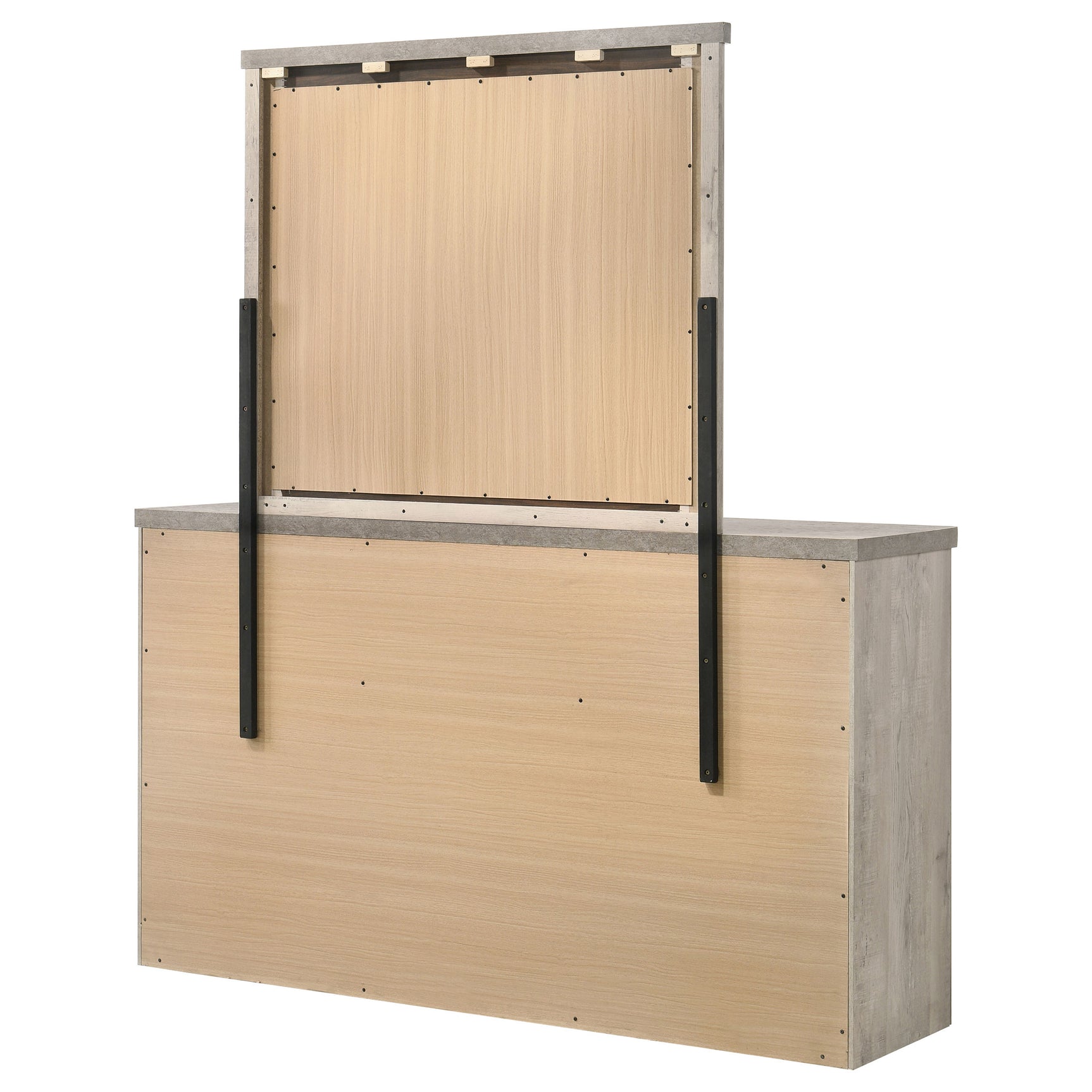 Nevado Grey / Weathered Taupe Dresser With Mirror - Ornate Home