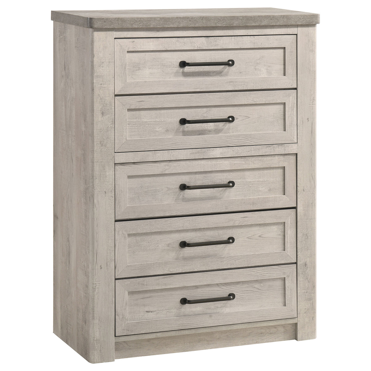 Nevado Grey / Weathered Taupe E King 5 Pc Bedroom Set - Ornate Home