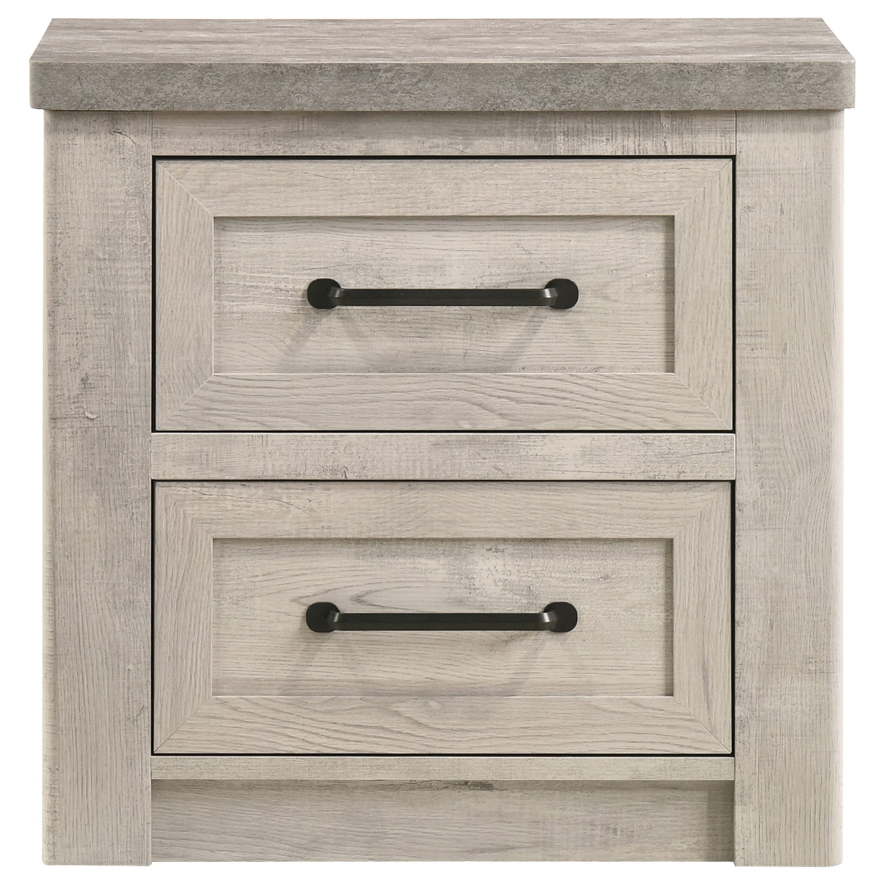 Nevado Grey / Weathered Taupe Nightstand - Ornate Home