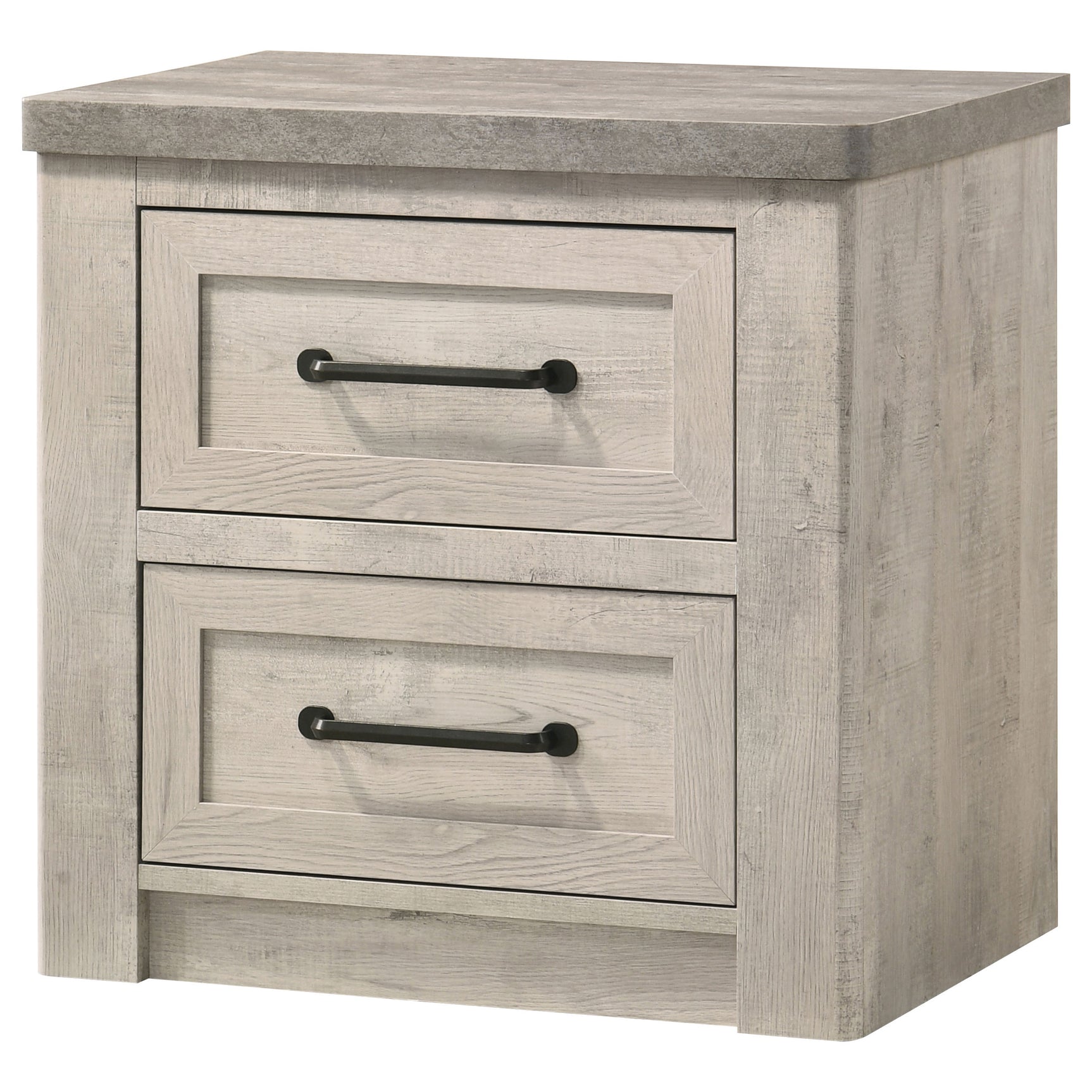 Nevado Grey / Weathered Taupe Nightstand - Ornate Home