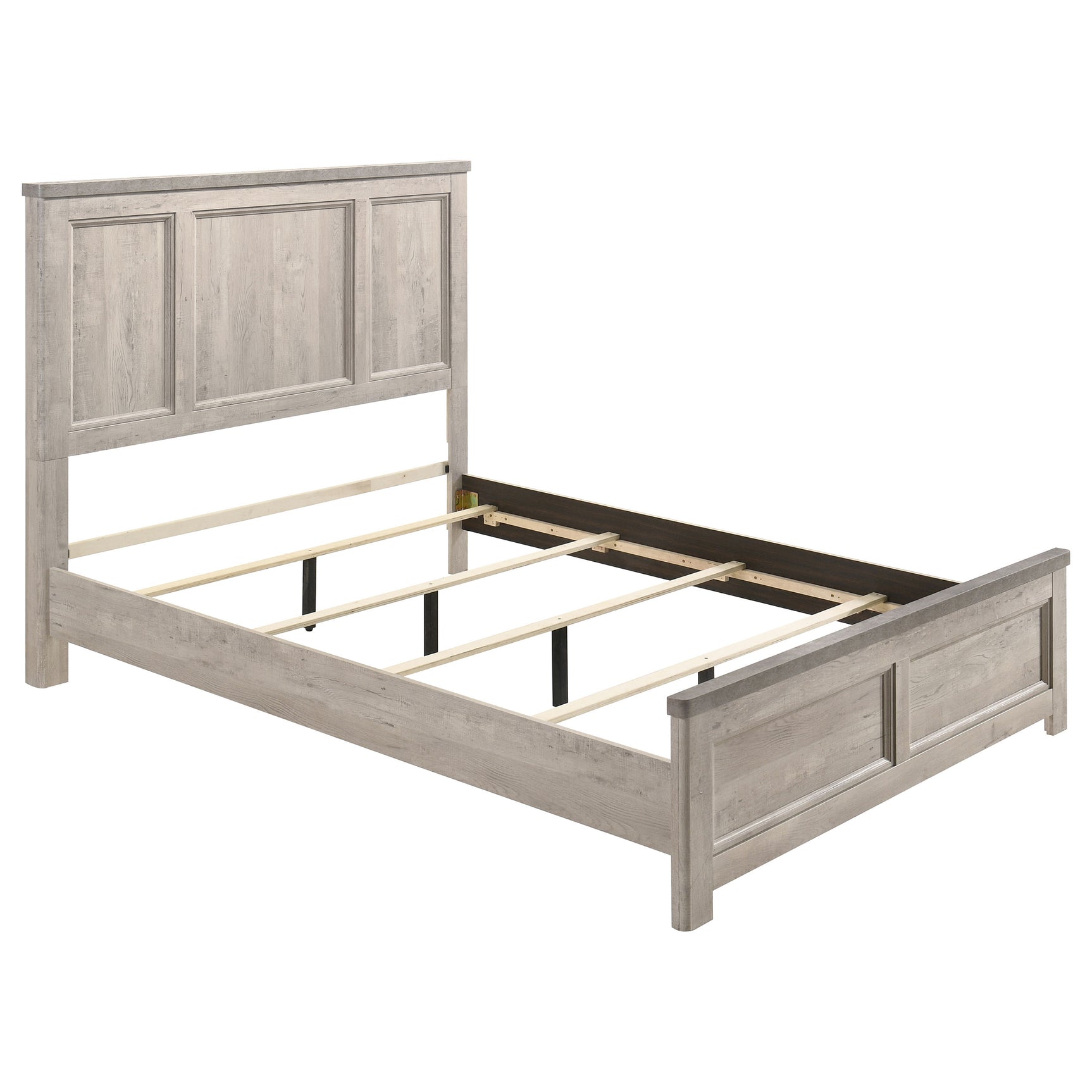 Nevado Grey / Weathered Taupe Queen Bed - Ornate Home