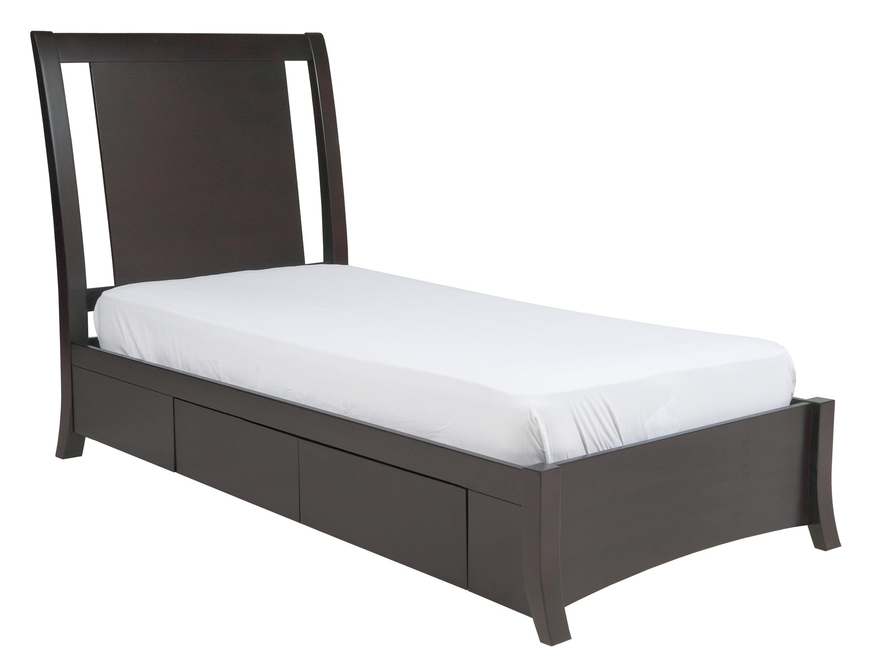 Nevis Full Low Profile Storage Bed in Espresso - Ornate Home