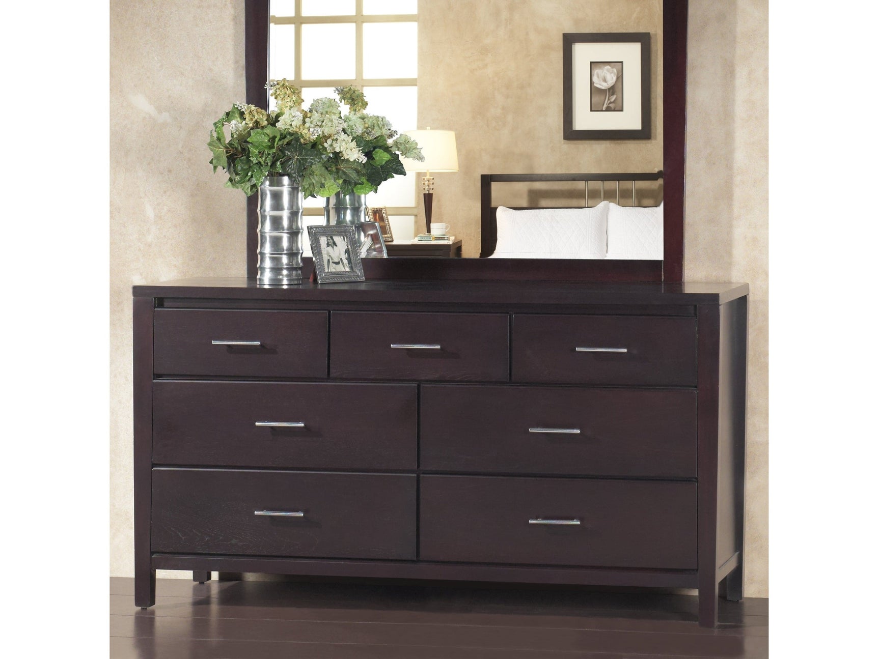 Nevis Seven Drawer Dresser in Espresso - Ornate Home