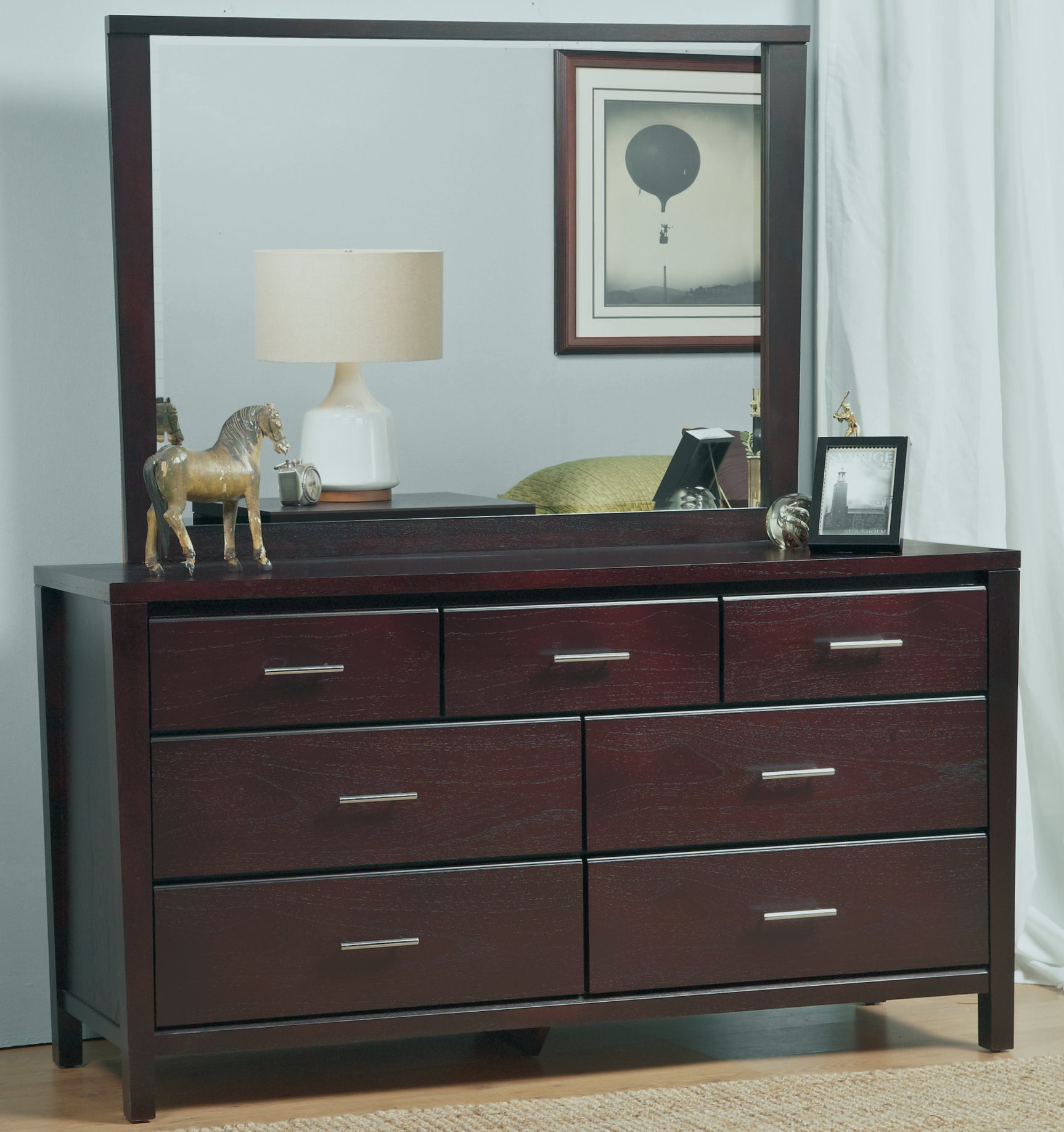 Nevis Seven Drawer Dresser in Espresso - Ornate Home