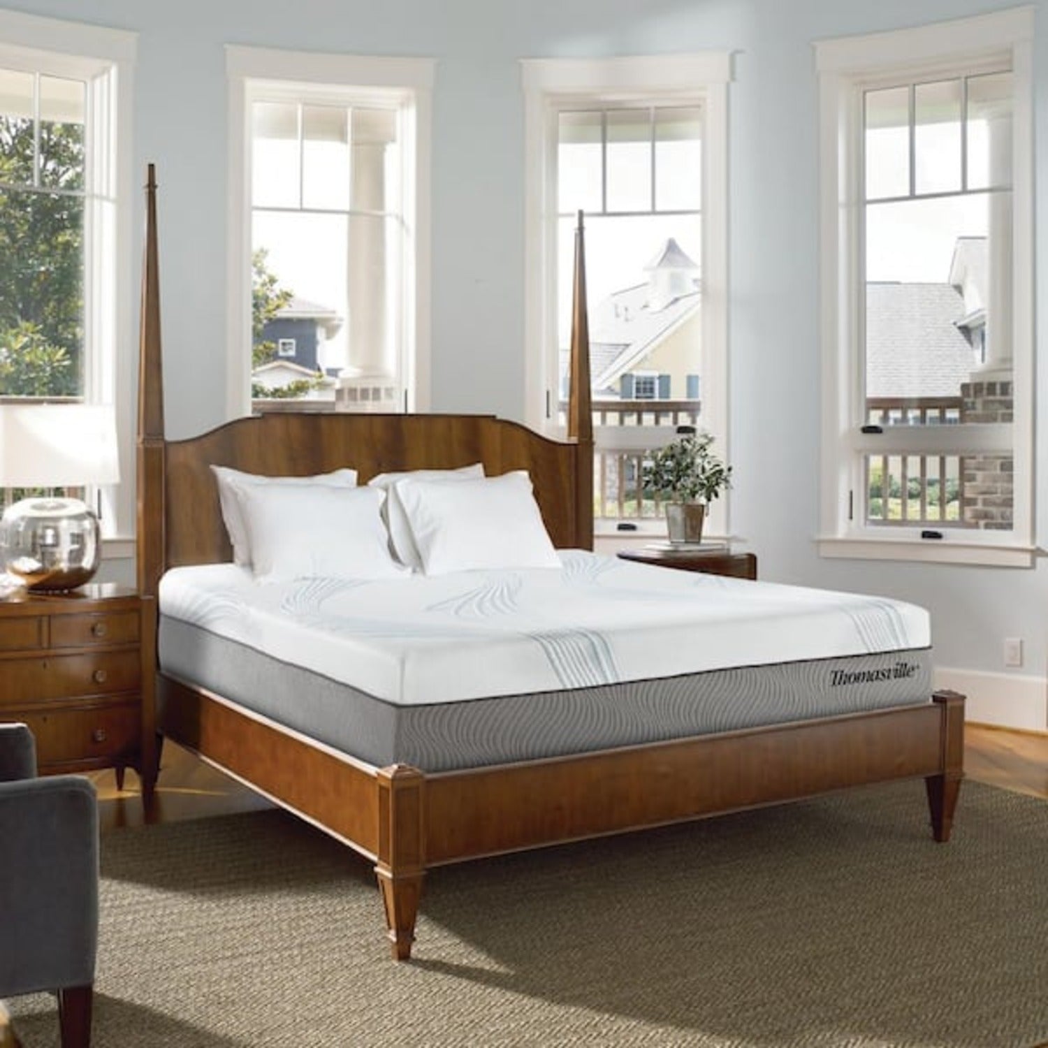 New Pluma White/Gray 12" SensaFlex GelLux King Mattress - Ornate Home