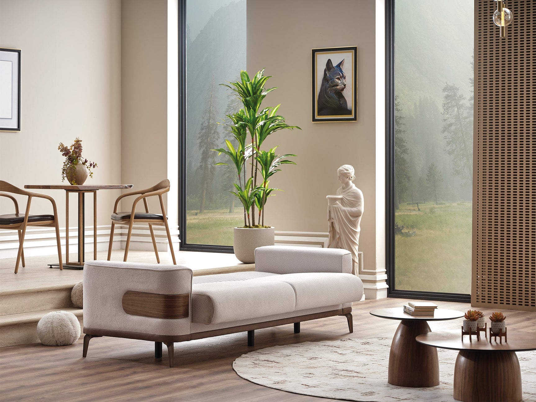 New Mood Cream 3-pieces (Sofa & Loveseat & Chair) Living Room Set