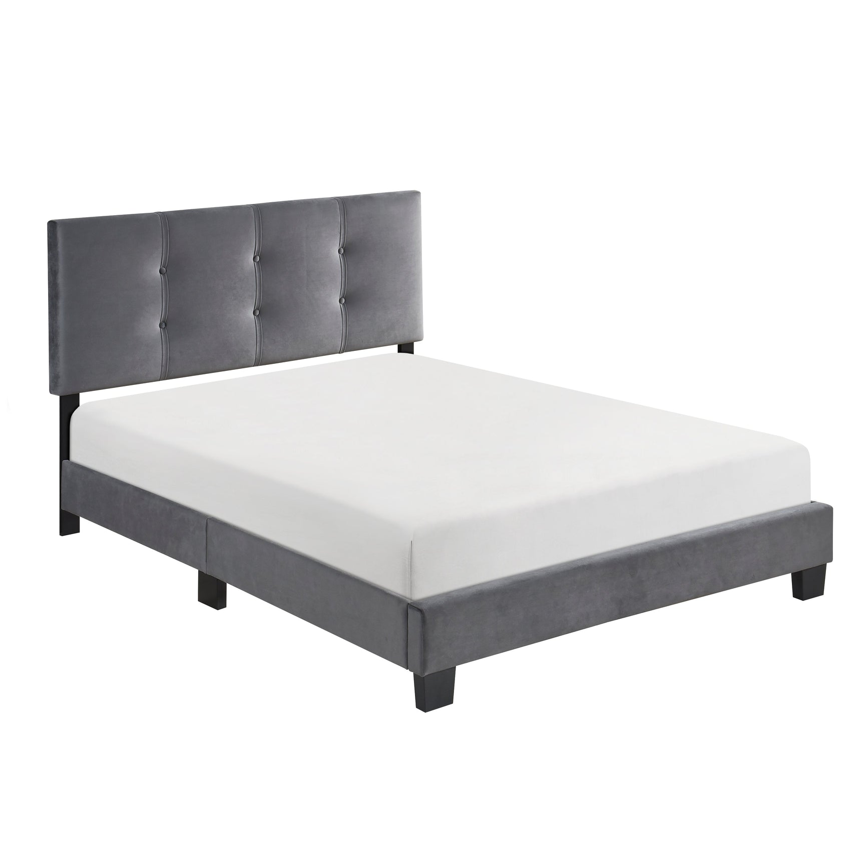 Newberry Dark Gray Full Platform Bed - Ornate Home