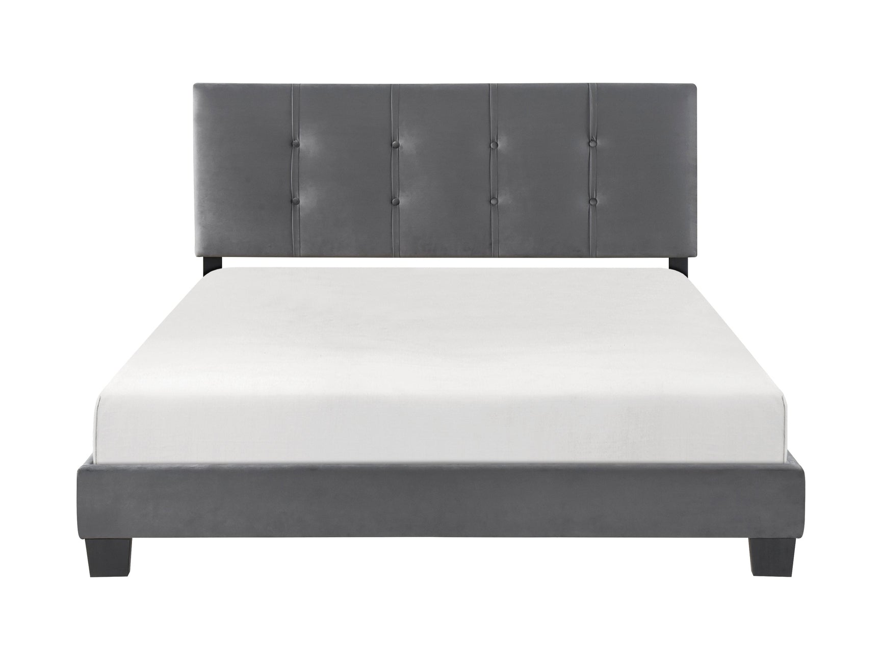 Newberry Dark Gray Queen Platform Bed - Ornate Home