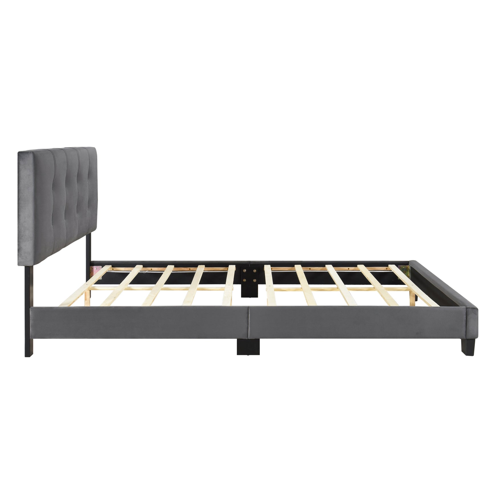 Newberry Dark Gray Queen Platform Bed - Ornate Home
