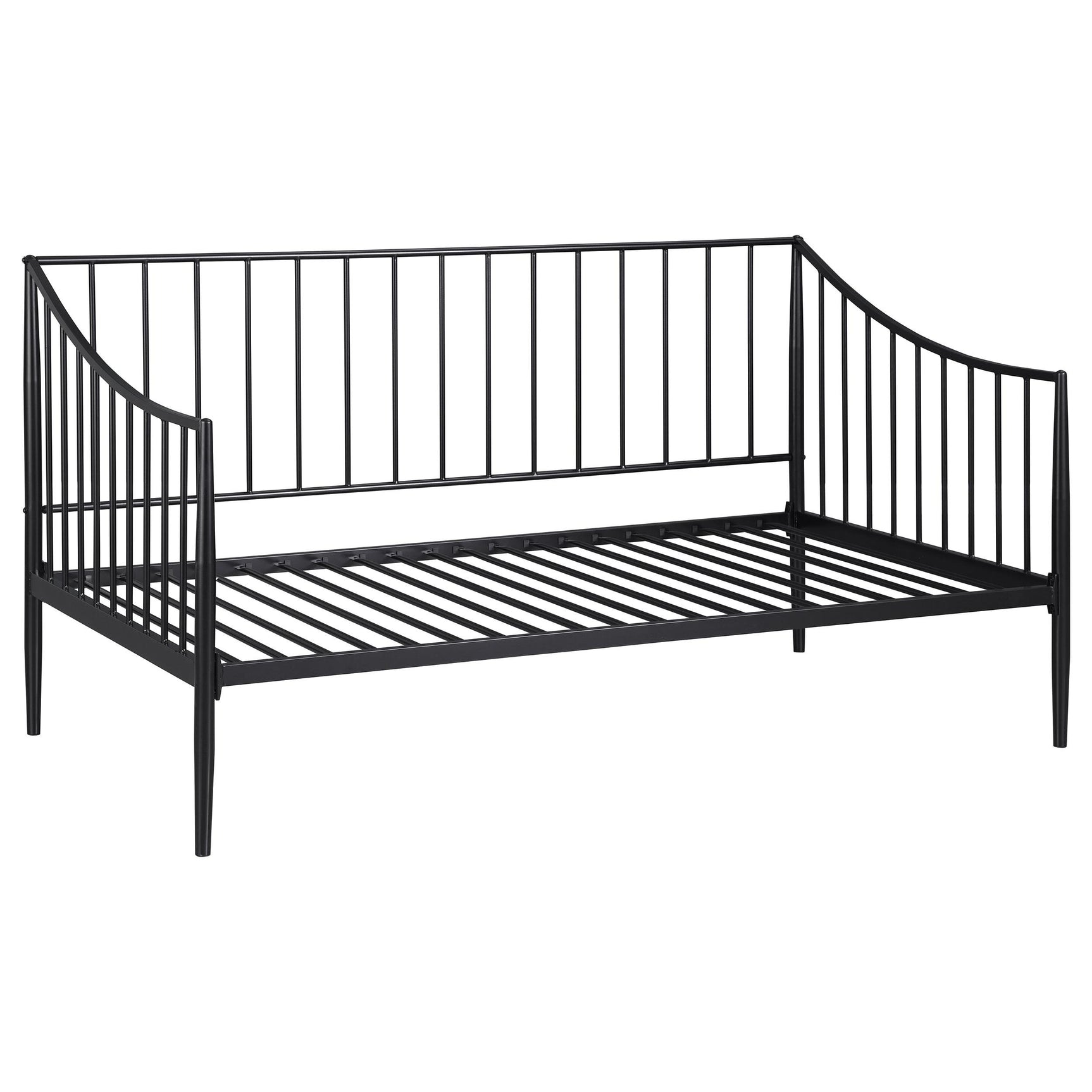 Newbury Matte Black Metal Twin Daybed Bed Frame - Ornate Home