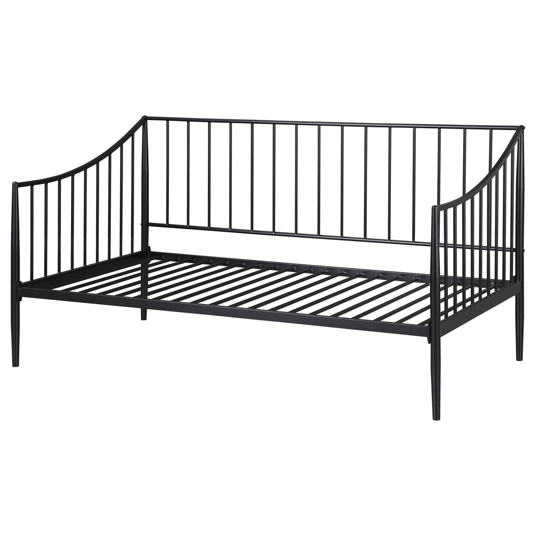 Newbury Matte Black Metal Twin Daybed Bed Frame - Ornate Home