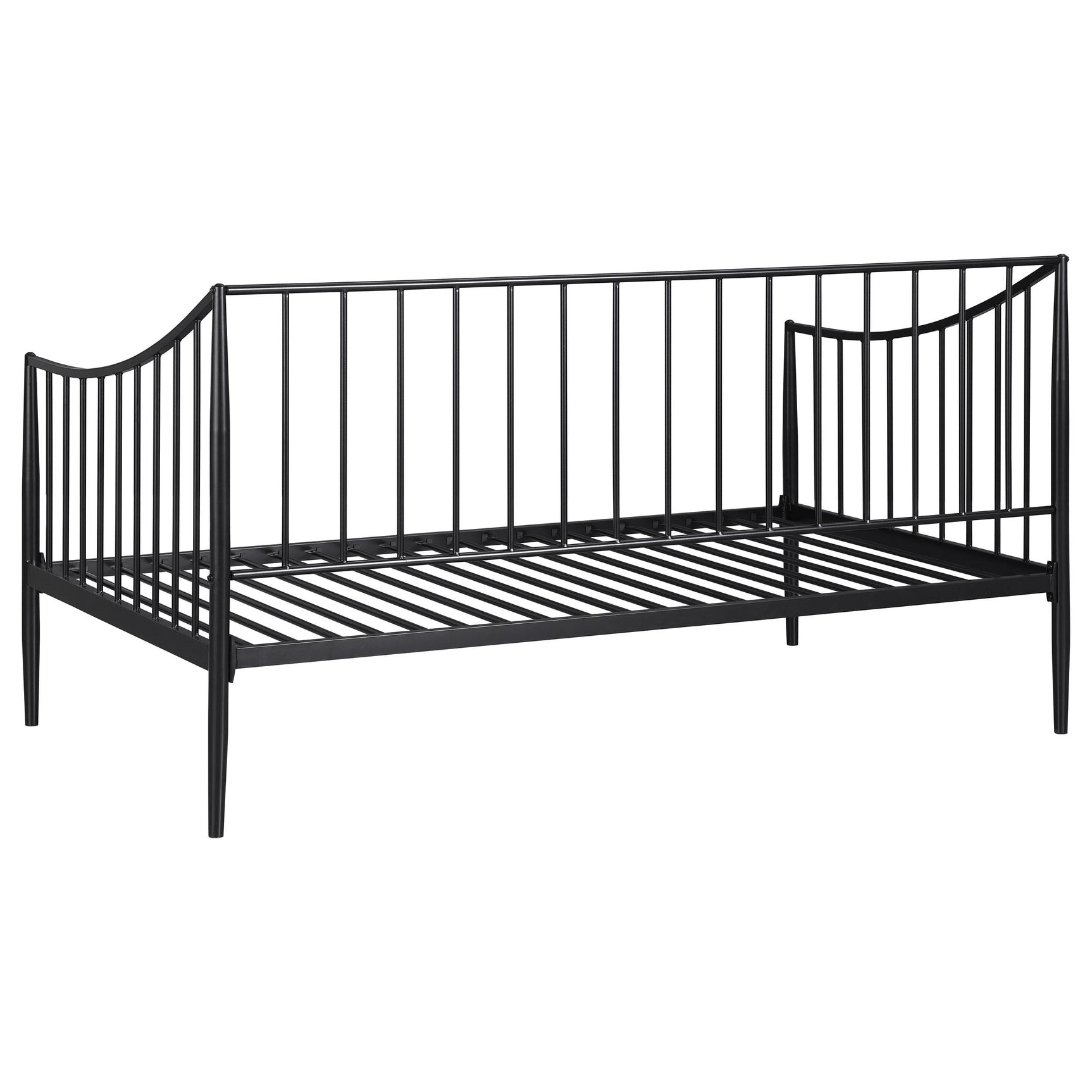 Newbury Matte Black Metal Twin Daybed Bed Frame - Ornate Home