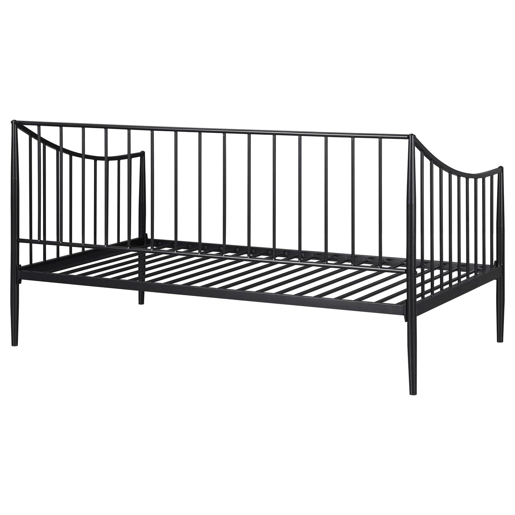 Newbury Matte Black Metal Twin Daybed Bed Frame - Ornate Home