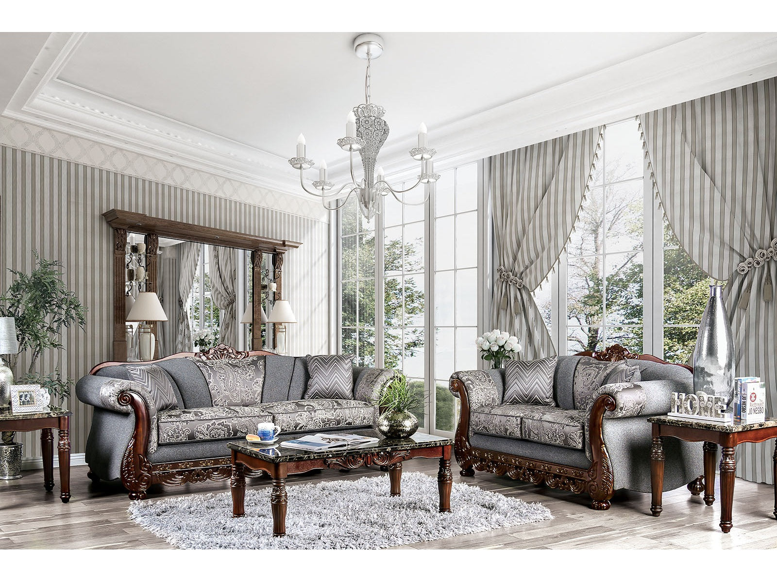 Newdale Gray Sofa & Loveseat - Ornate Home