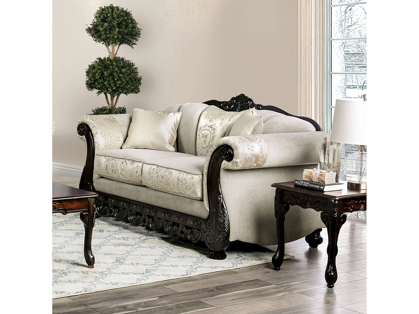 Newdale Ivory Loveseat - Ornate Home