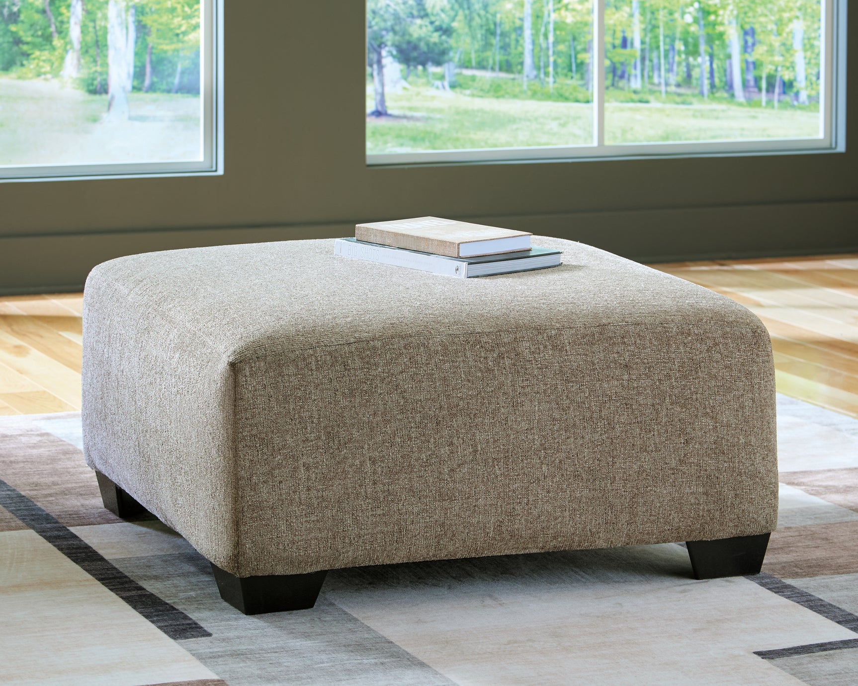 Newellen Hemp 3-Piece Sectional and Oversized Ottoman (Online Special Price) - Ornate Home