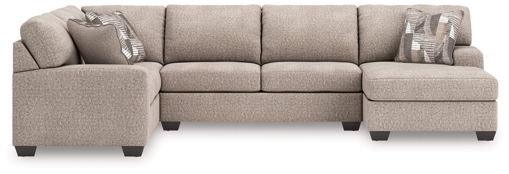 Newellen Hemp 3-Piece Sectional with Right Chaise - Ornate Home