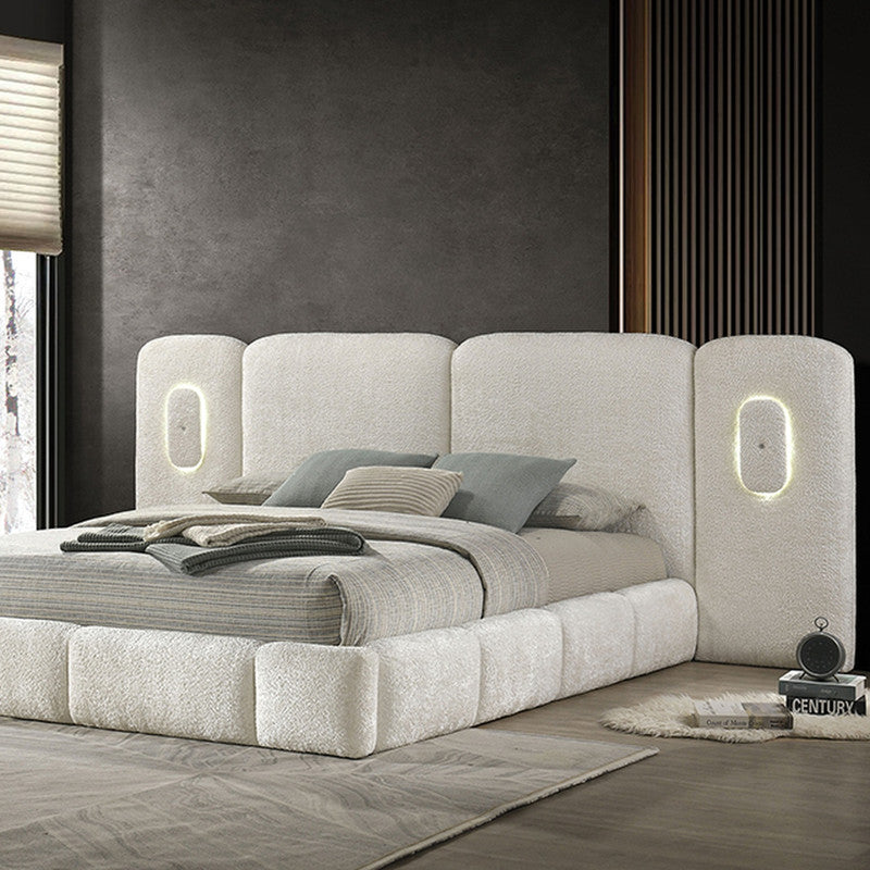 Newhaven Ivory White E.King Bed - Ornate Home