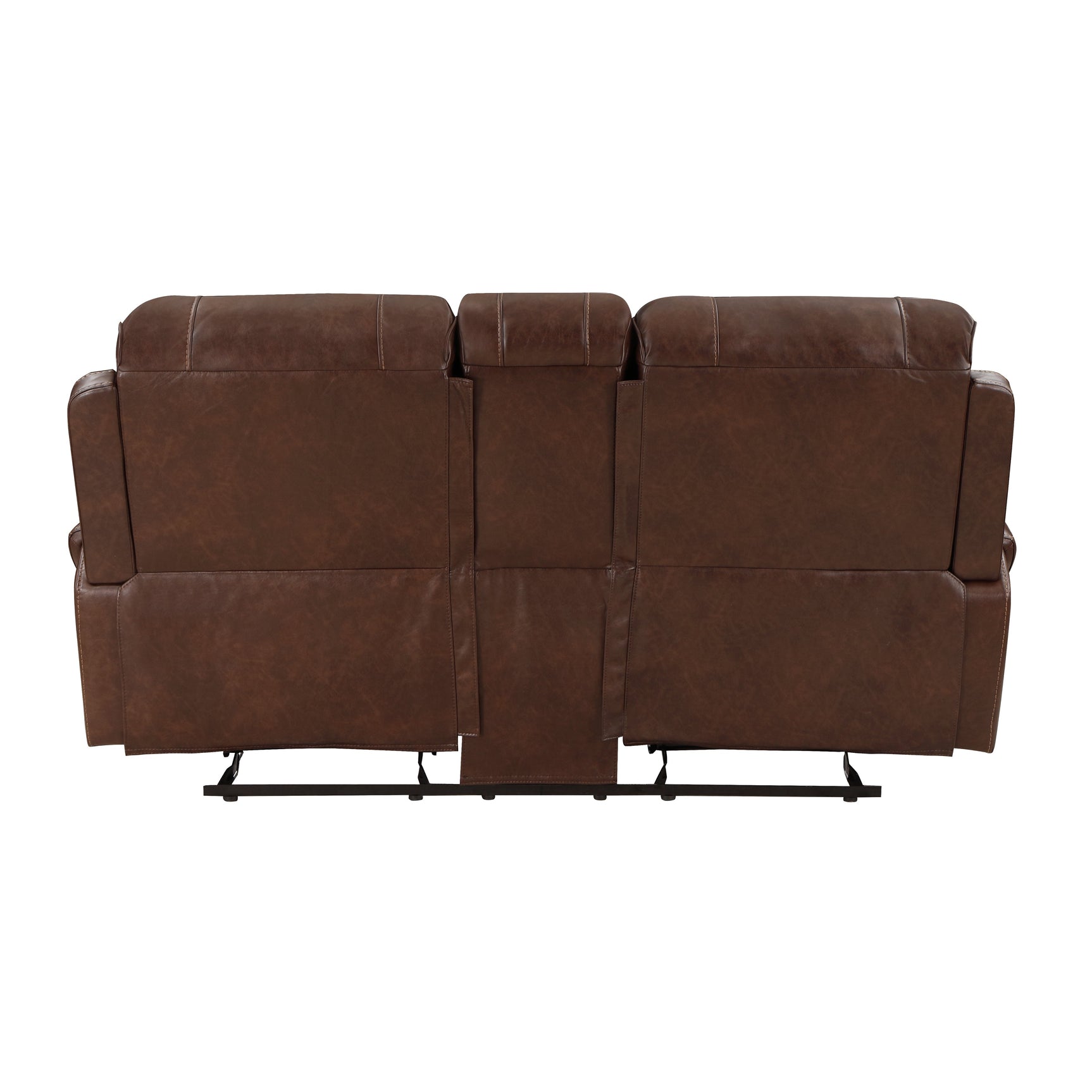 Newnan Brown Double Glider Reclining Loveseat - Ornate Home
