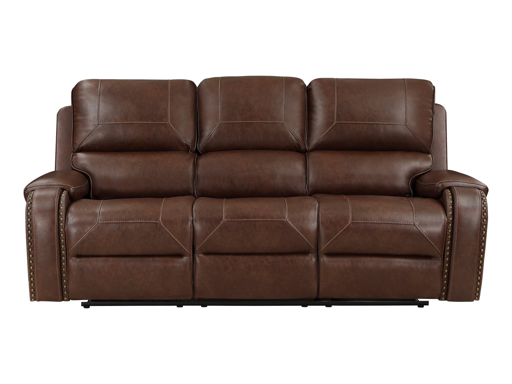 Newnan Brown Double Reclining Sofa - Ornate Home
