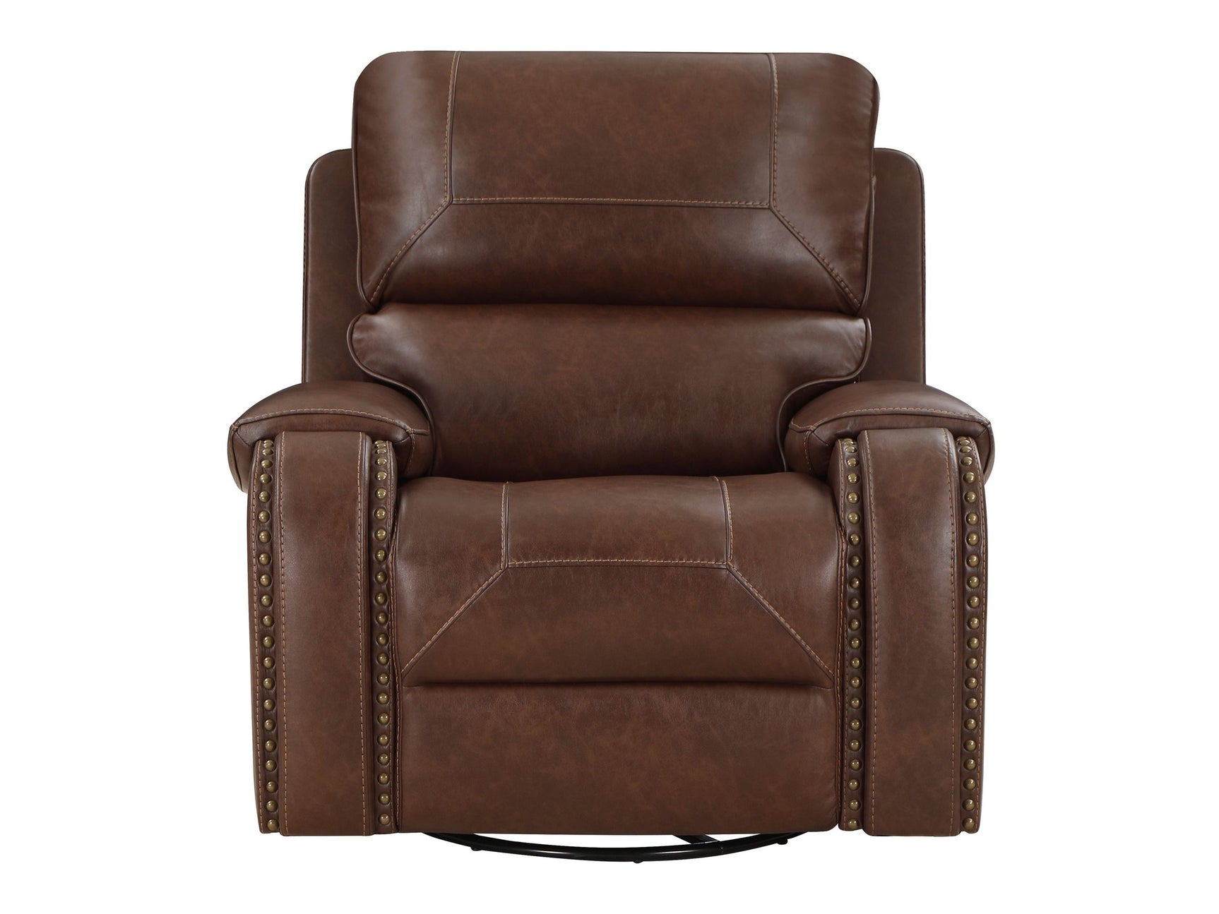 Newnan Brown Swivel Glider Reclining Chair - Ornate Home
