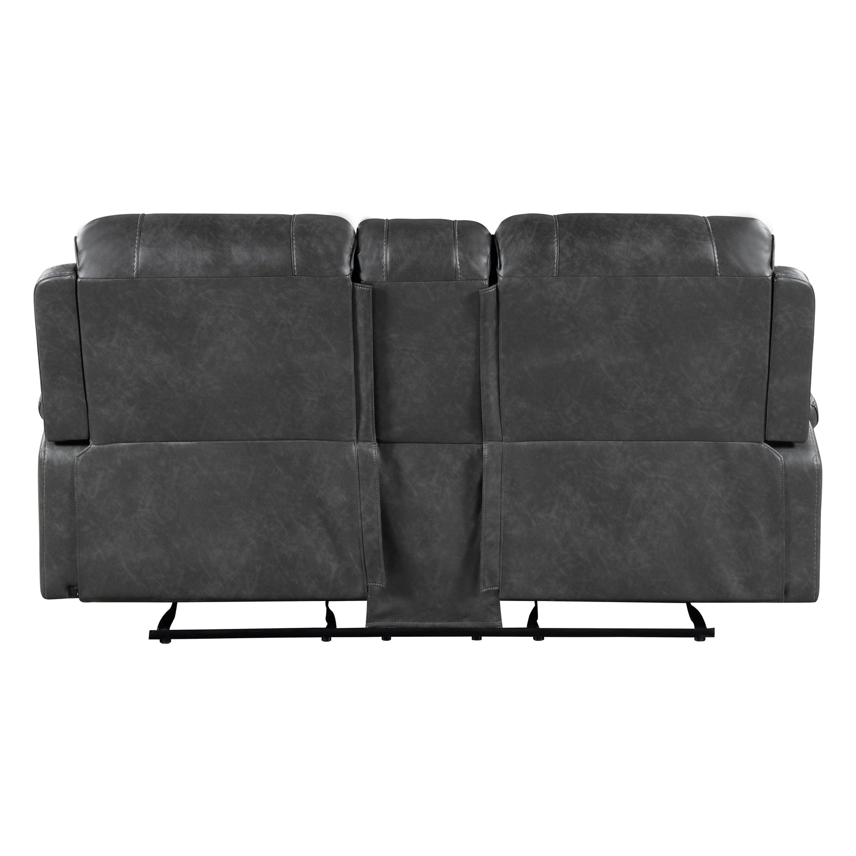 Newnan Gray Double Glider Reclining Loveseat - Ornate Home