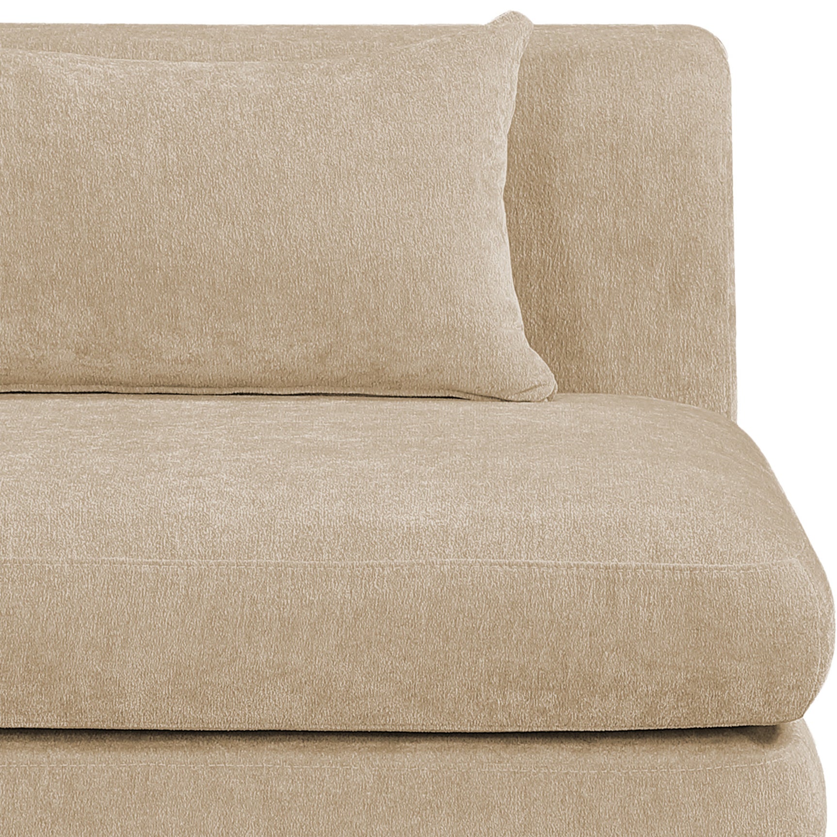 Newport Beige 152" Chenille Fabric Upholstered 6-Piece Modular Sectional - Ornate Home