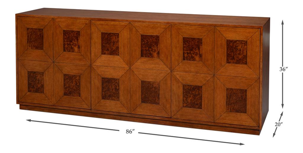Newport Brown Credenza - Ornate Home