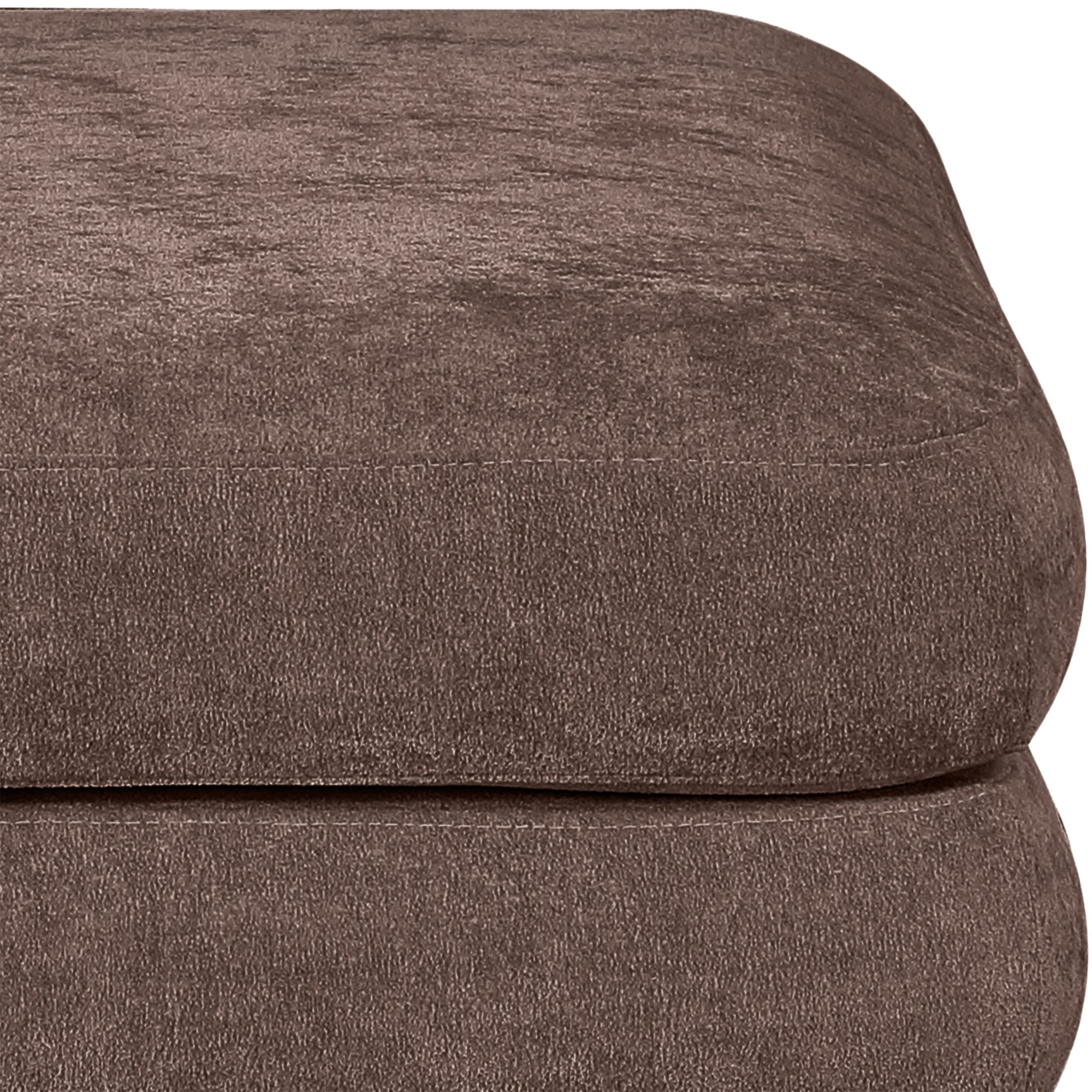 Newport Brown Fabric Upholstered Modular Ottoman - Ornate Home