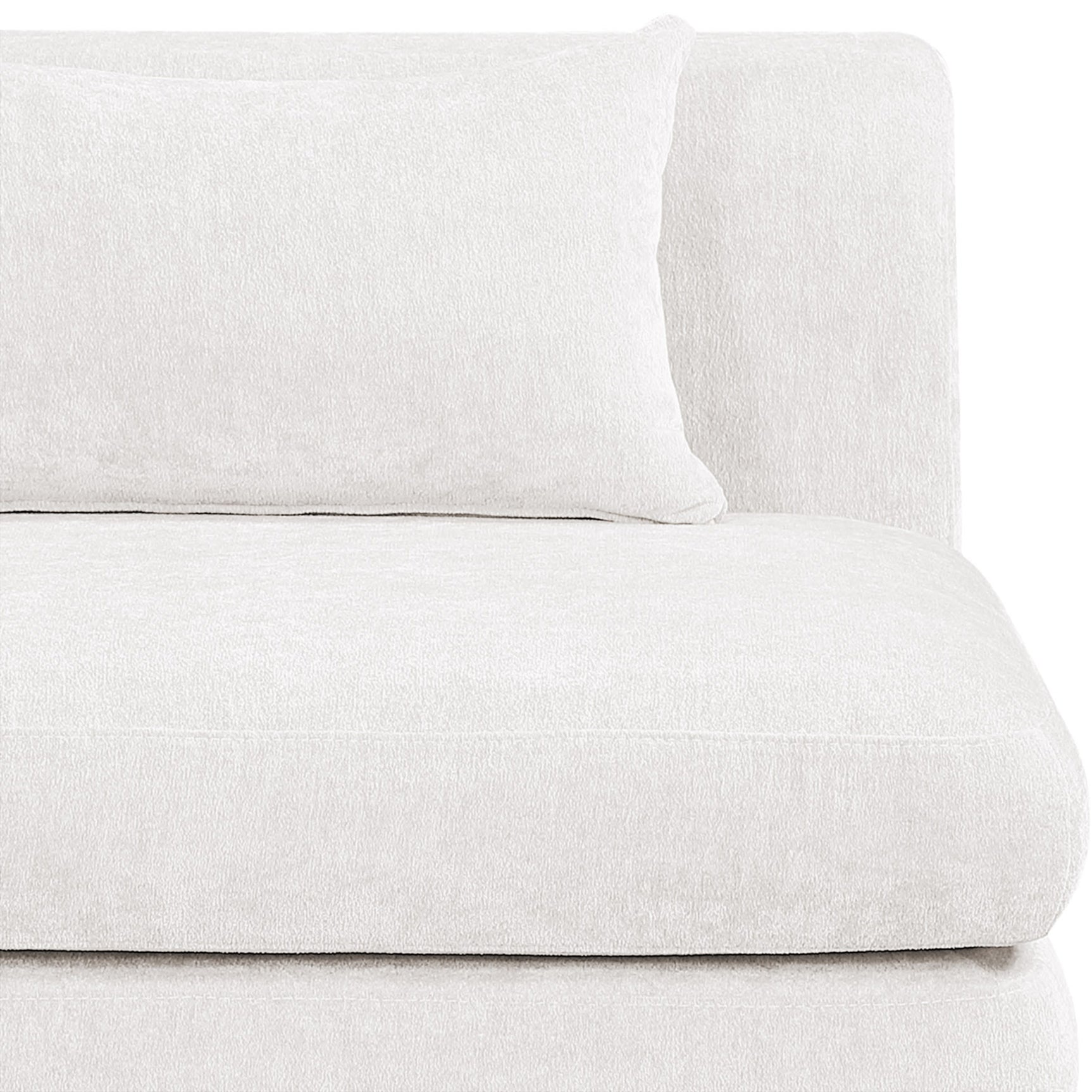 Newport Cream 190" Chenille Fabric Upholstered 7-Piece Modular Sectional - Ornate Home