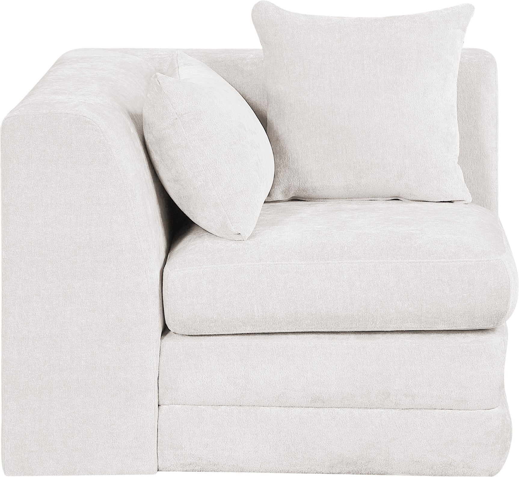 Newport Cream Fabric Upholstered Modular Corner Chair - Ornate Home