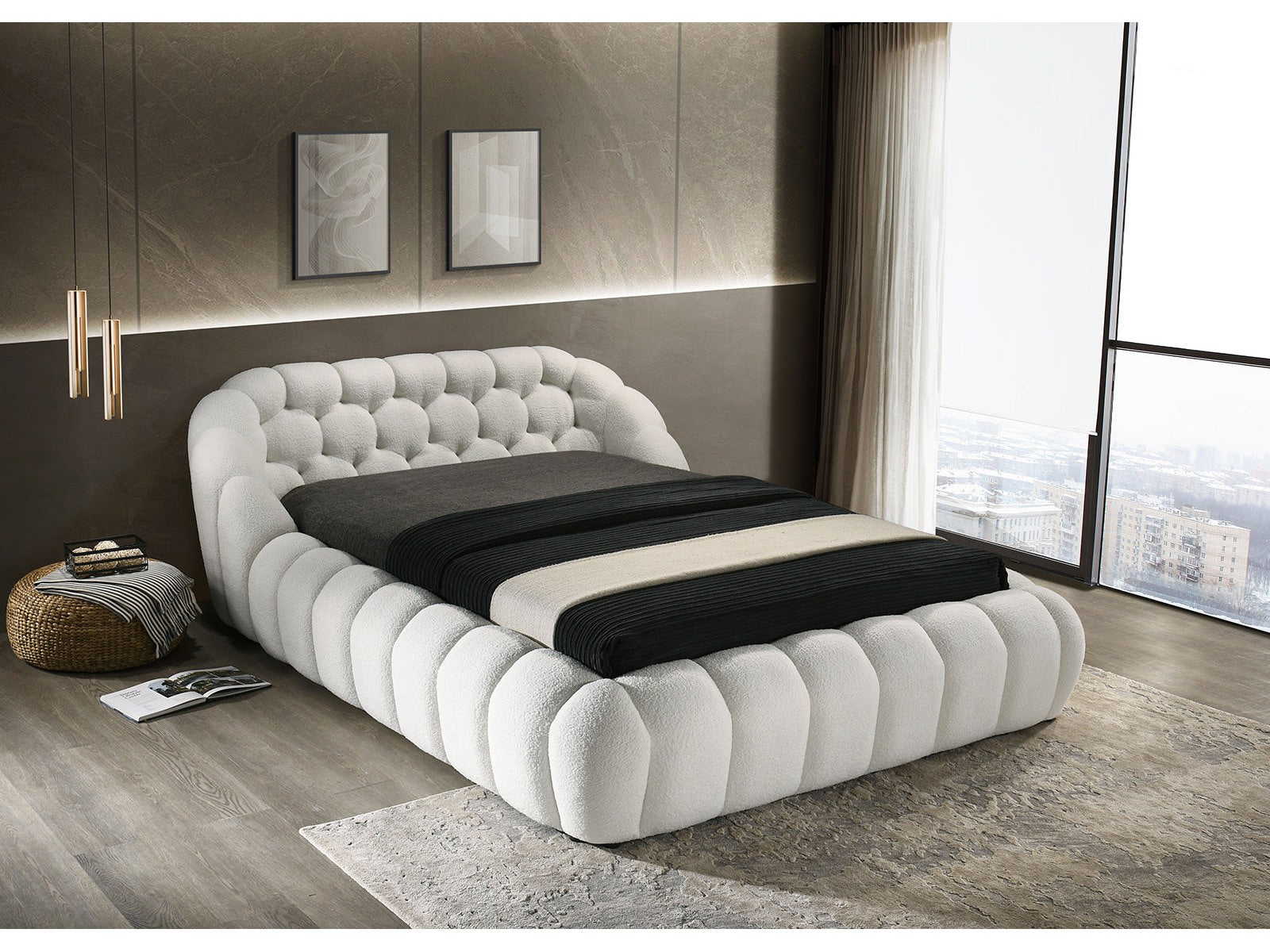 Newquay White Queen Bed - Ornate Home