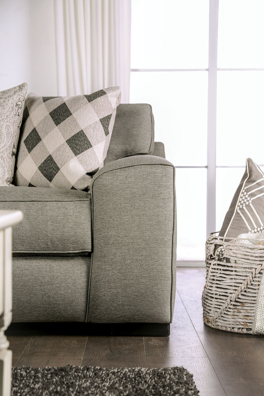 Newry Gray Loveseat - Ornate Home