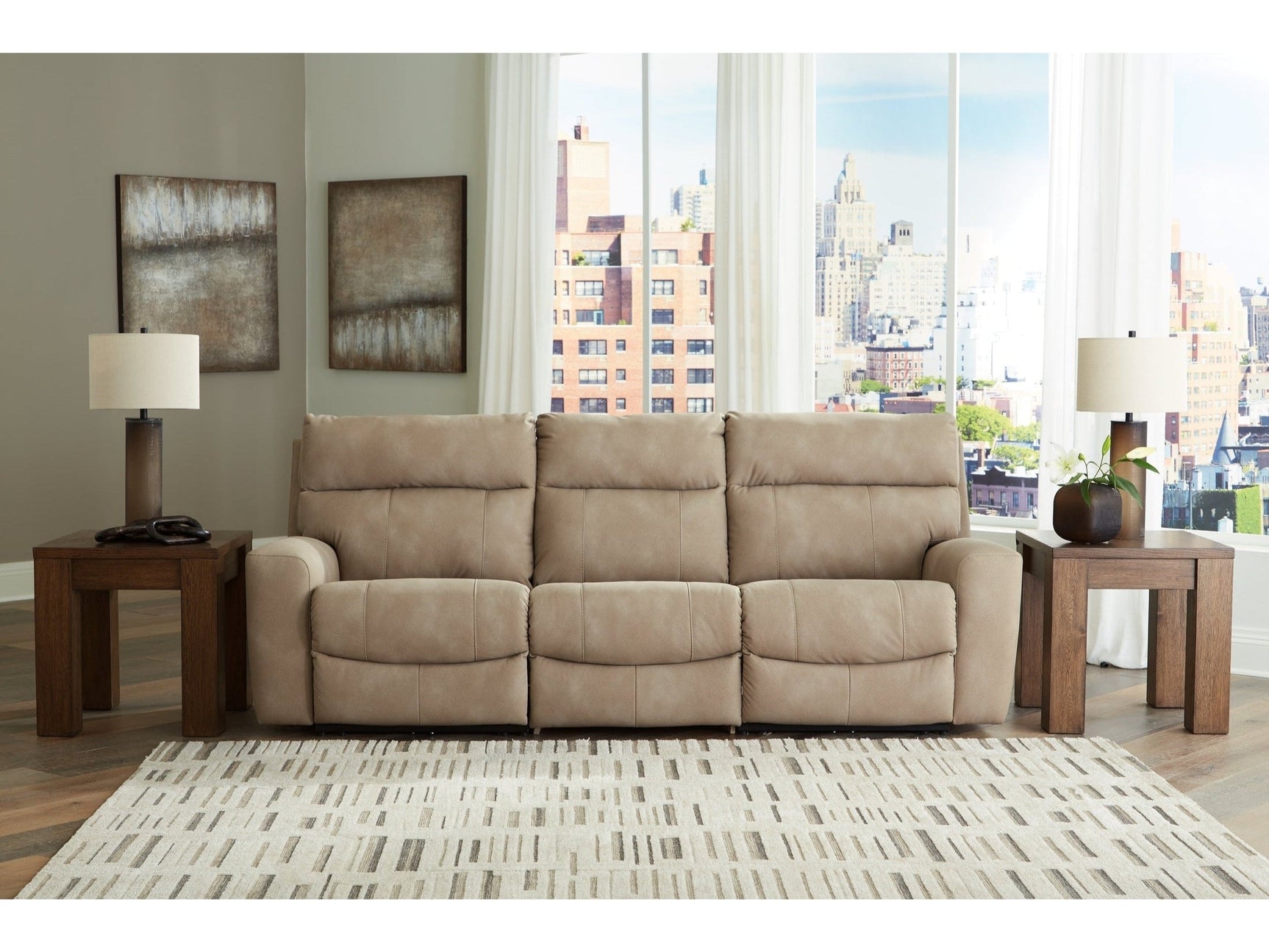Next-Gen DuraPella Sand 3-Piece Power Reclining Sectional Sofa - Ornate Home