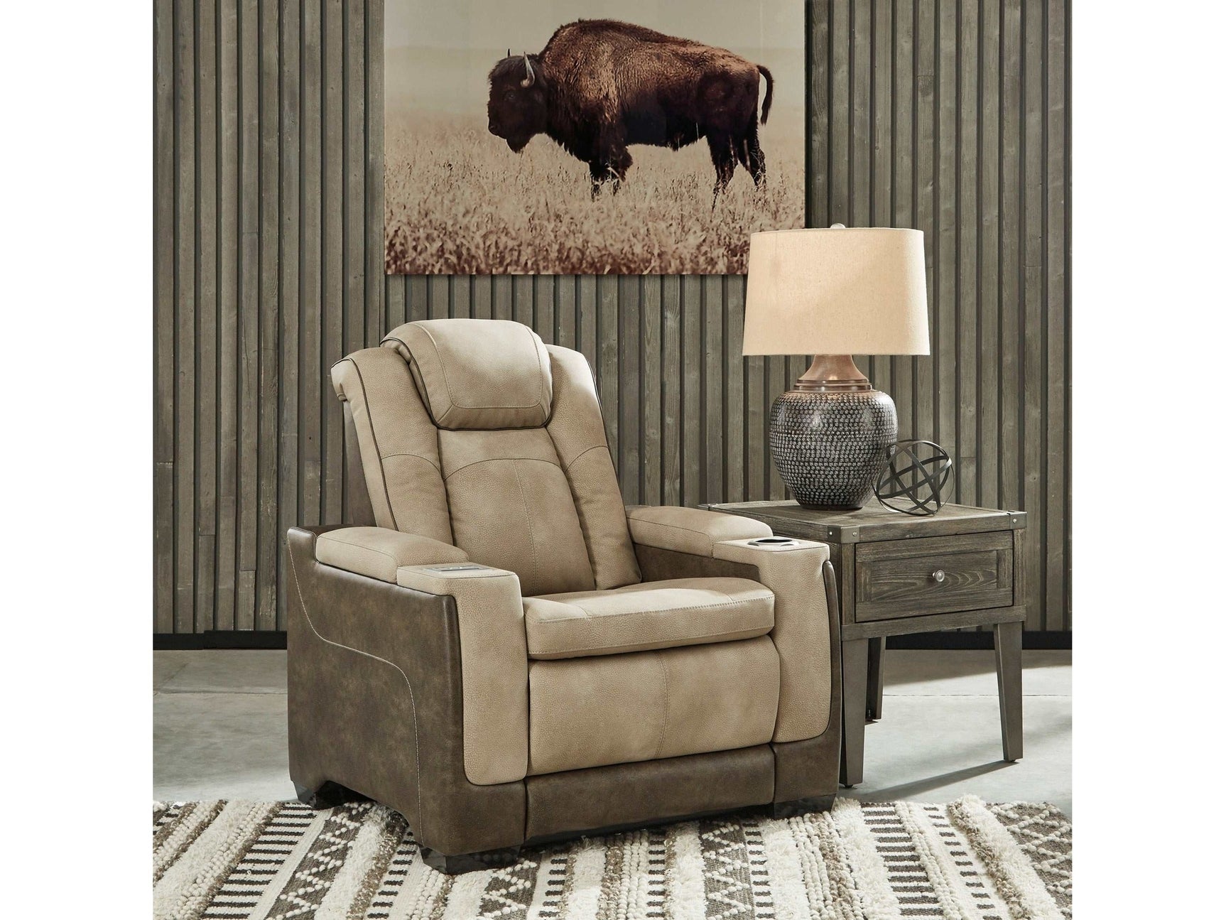 Next-Gen DuraPella Sand Power Recliner (Online Special Price) - Ornate Home