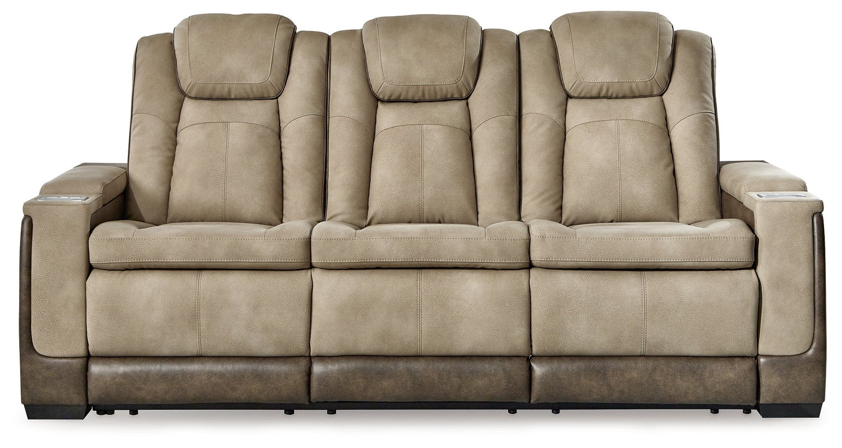 Next-Gen DuraPella Sand Power Reclining Sofa w/ Drop-Down Table (Online Special Price) - Ornate Home