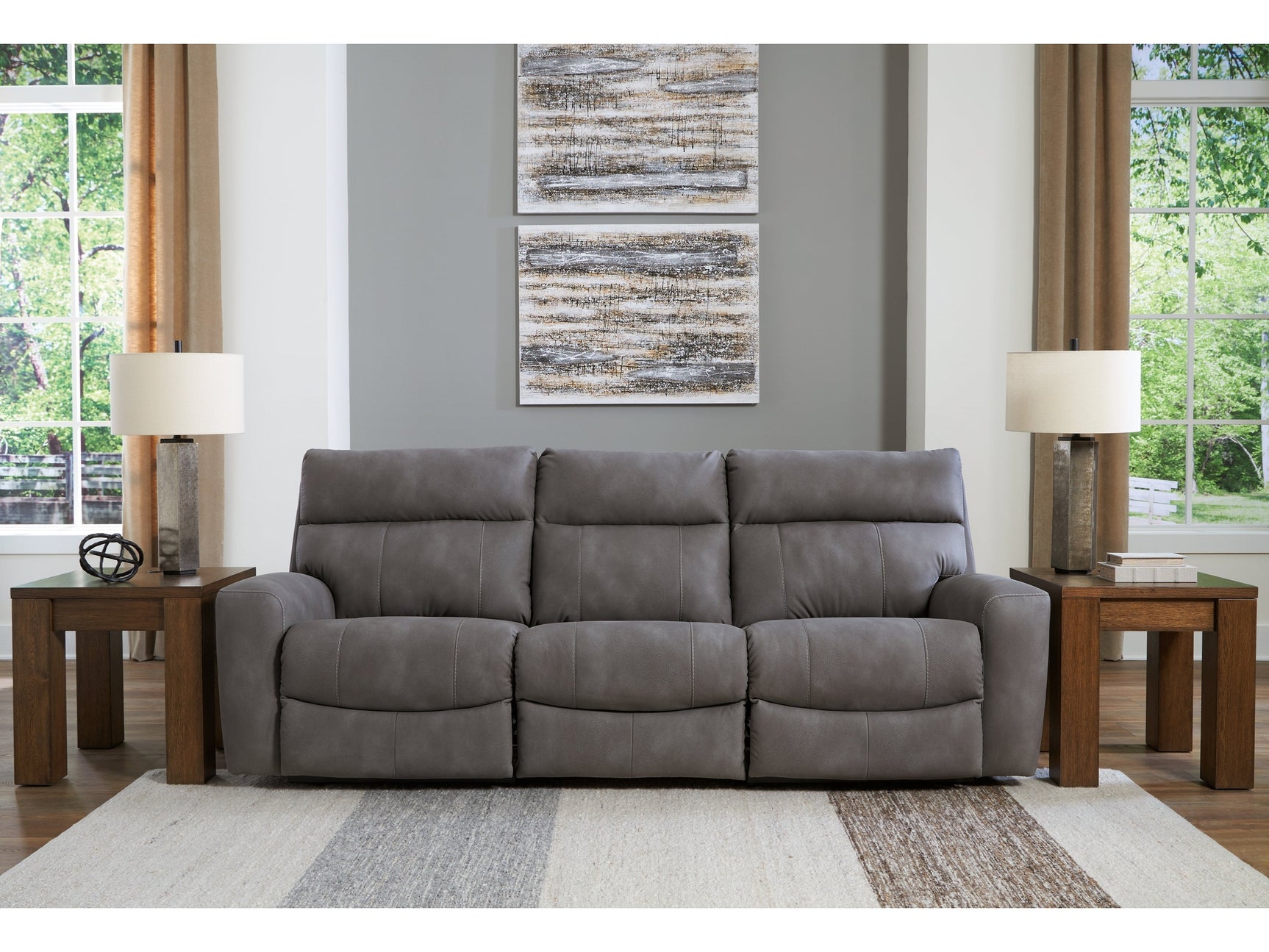 Next-Gen DuraPella Slate 3-Piece Power Reclining Sectional Sofa - Ornate Home