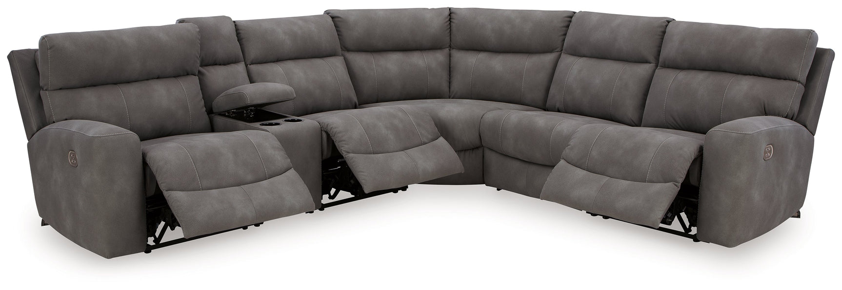 Next-Gen DuraPella Slate 6-Piece Power Reclining Sectional (Online Special Price) - Ornate Home