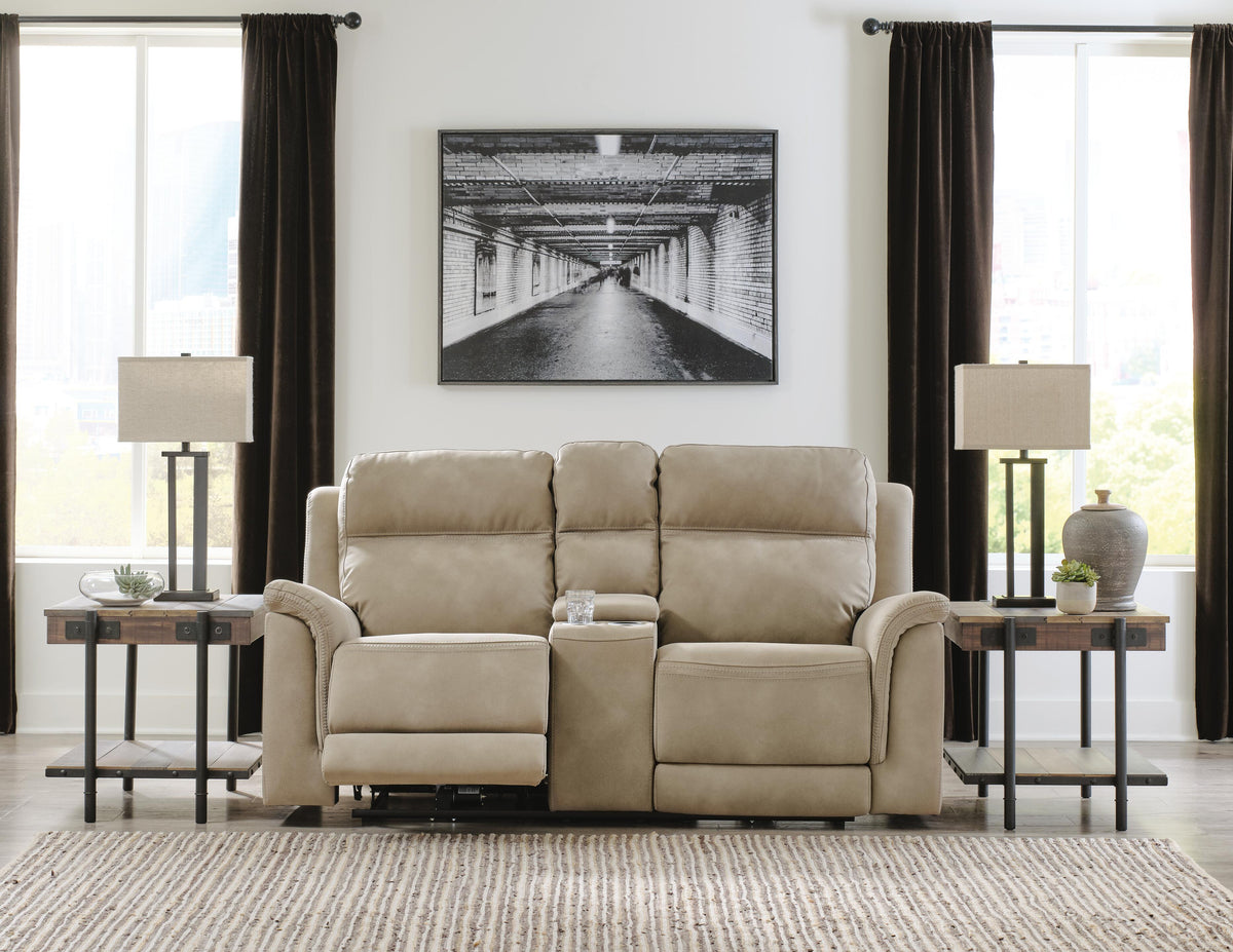 Next-Gen Durapella Sand Power Reclining Loveseat and Power Recliner - Ornate Home