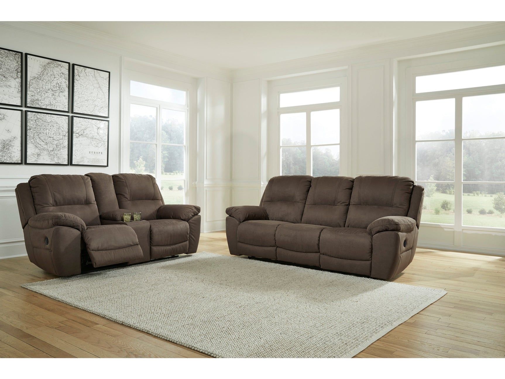 Next-Gen Gaucho Espresso Manual Reclining Living Room Set / 2pc - Ornate Home