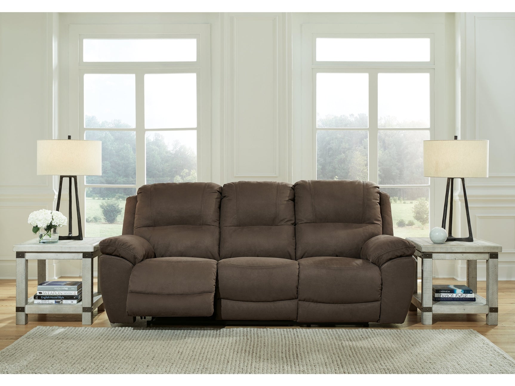 Next-Gen Gaucho Espresso Manual Reclining Sofa - Ornate Home