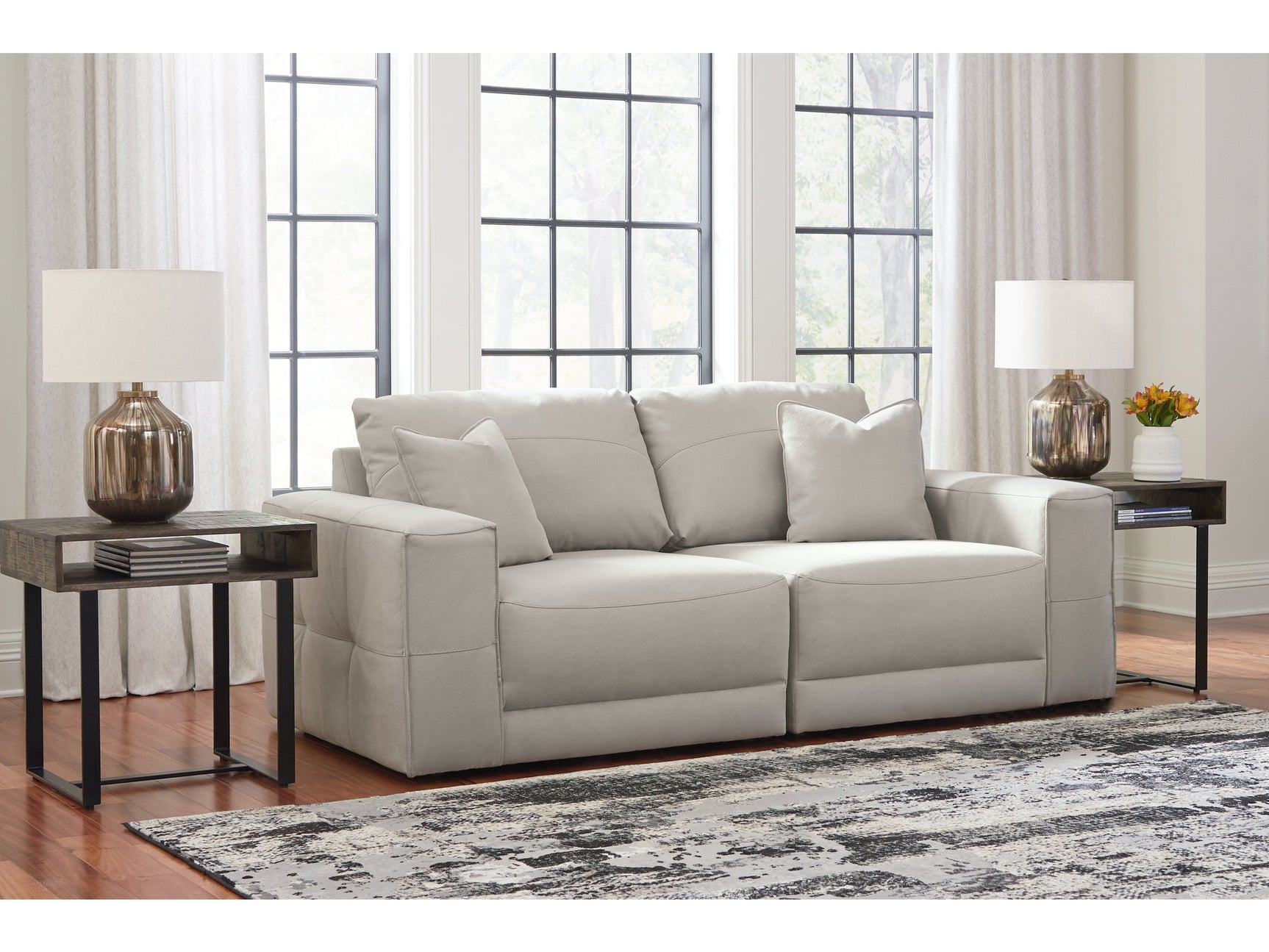 Next-Gen Gaucho Gray 2-Piece Sectional Loveseat - Ornate Home