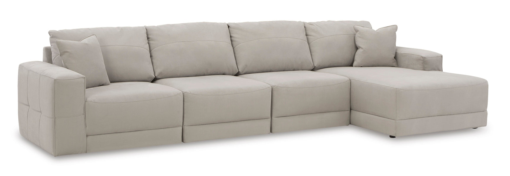 Next-Gen Gaucho Gray 4-Piece RAF Chaise Sectional (Online Special Price) - Ornate Home